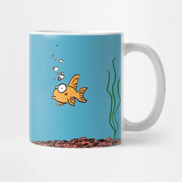 Cartoon Goldfish in Fishbowl by Eclipse2021